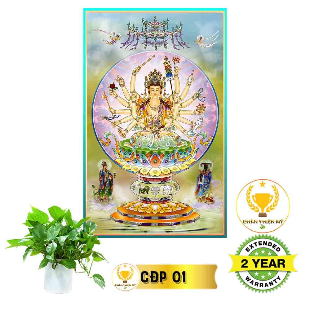 Tranh Chuẩn Đề Phật Mẫu có khung_CĐPK2