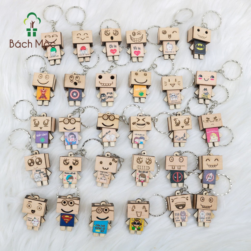 [Mã BMBAU50 giảm 7% đơn 99K] Móc Khóa Danbo 3D BÁCH MỘC Nhân Vật Marvel, 12 Con Giáp, Cảm Xúc