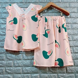 Đồ bộ tole - Đồ bộ lanh lửng, cổ ren siêu xinh (40-70kg)