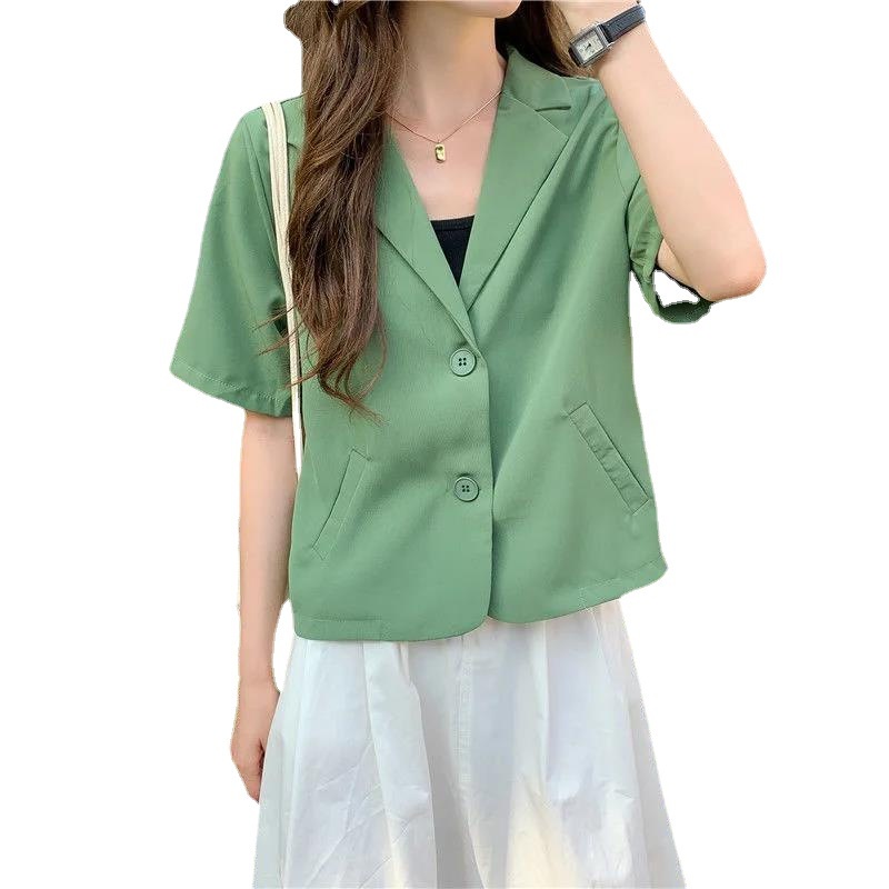 Áo Khoác Nữ Tay Ngắn Phong Cách Hàn Quốc Thời Trang