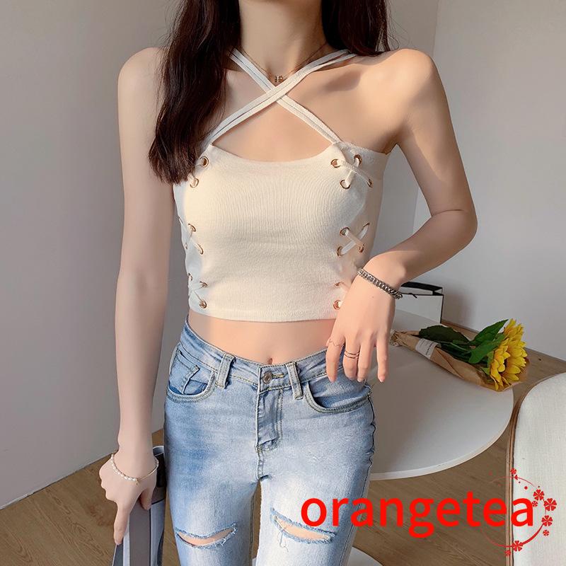 Áo Tank Top Cổ Tròn Màu Sắc Đơn Giản Cho Nữ