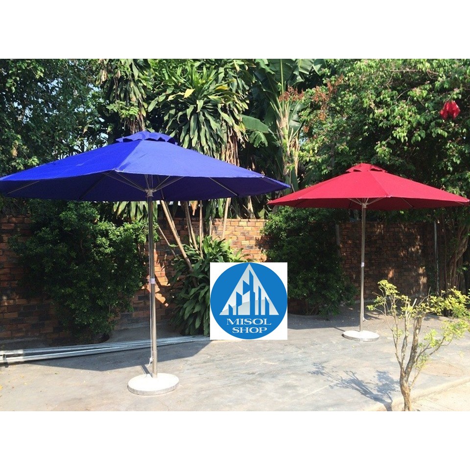 Dù lớn quán cafe không đế cao 2m8 Rộng 3 mét Đủ Màu Sắc