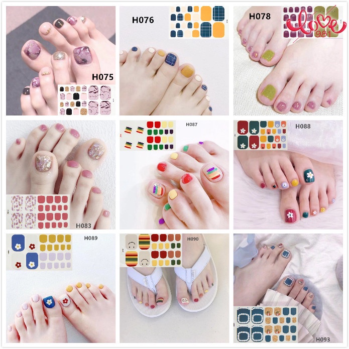 Miếng Dán Móng Chân Chống Thấm Nước Họa Tiết Hoạt Hình Nhật Bản Dễ Thương