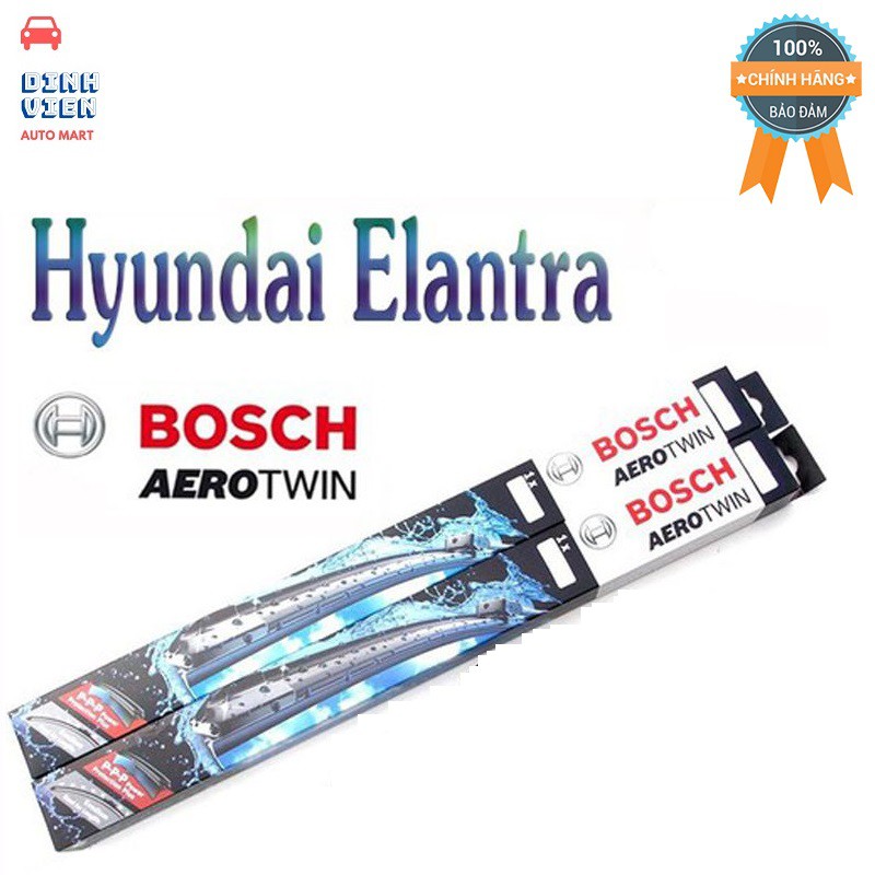 Bộ 2 Gạt mưa cao cấp{ BOSCH AEROTWIN} Chính Hãng Cho xe [ELANTRA] 14”và 26” tương đương với chiều dài 350mm và 650mm