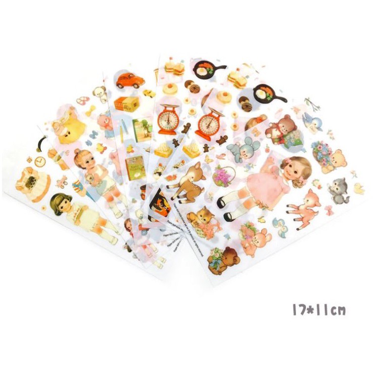 Bộ 6 Tấm Sticker Búp Bê Baby Doll