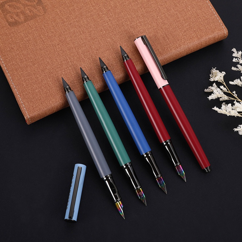 Goo Bút Máy Kim Loại Với Ngòi Bút Ẩn Ngòi Piston Xả Mực Lâu Trôi