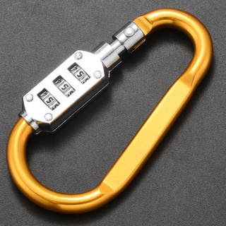 With Combination Padlock Number 3 Digits Padlock Carabiners Hook