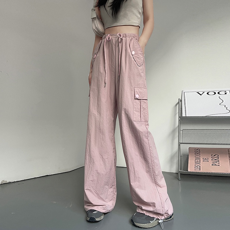 QKOOLE Quần dài  ống rộng phong cách Hàn Quốc trẻ trung dành cho nữ