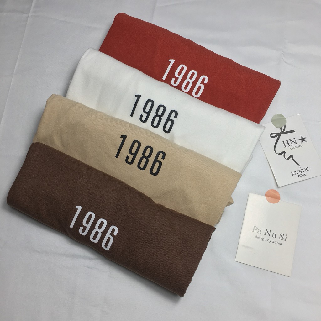 Áo phông 1986 cotton tay lỡ form rộng p4, áo thun 2T Unisex | BigBuy360 - bigbuy360.vn