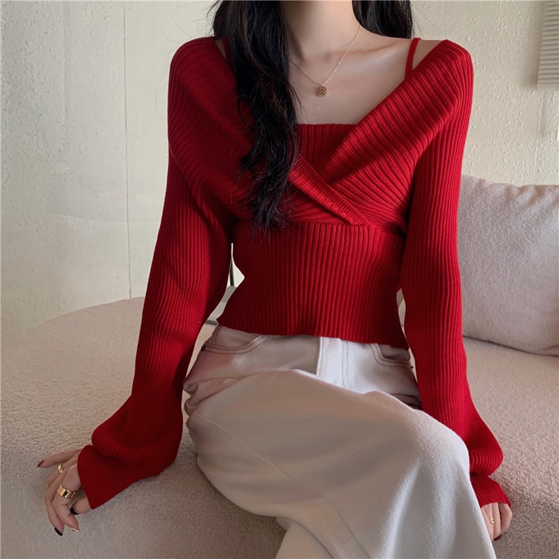 Áo Nữ Tay Dài Hở Vai Thời Trang Hàn Quốc