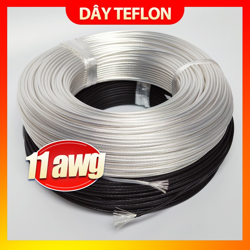 Dây điện mạ bạc vỏ teflon 11AWG - 4.0mm2 (Giá 1 mét)