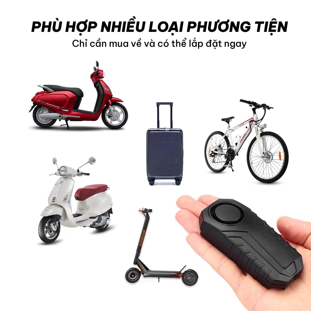 Khóa chống trộm xe máy bộ chống trộm xe máy xe điện thông minh EGAN PR-R06 có tích hợp remote xe máy và tìm xe trong bãi