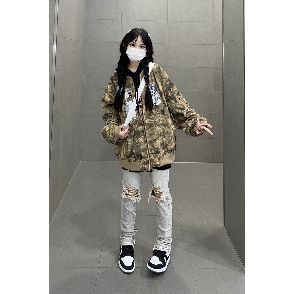 Áo Khoác Gió Bomber Họa Tiết Rằn Ri Độc Lạ, Áo Khoác Hot Trend Mùa Đông 2022 𝘽𝙮.𝘾𝙖𝙢𝙘𝙖𝙢