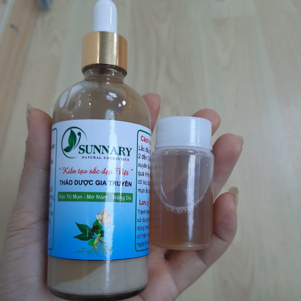 Thảo dược Sunnary công thức mới tái tạo da làm sạch hiệu quả mụn nám bong nhanh 100ml handmade