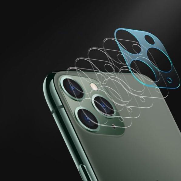 Kính cường lực phủ Sapphire Bảo vệ full cụm camera iPhone 11 , 11 Pro , 11 Pro Max full hộp dán như không dán