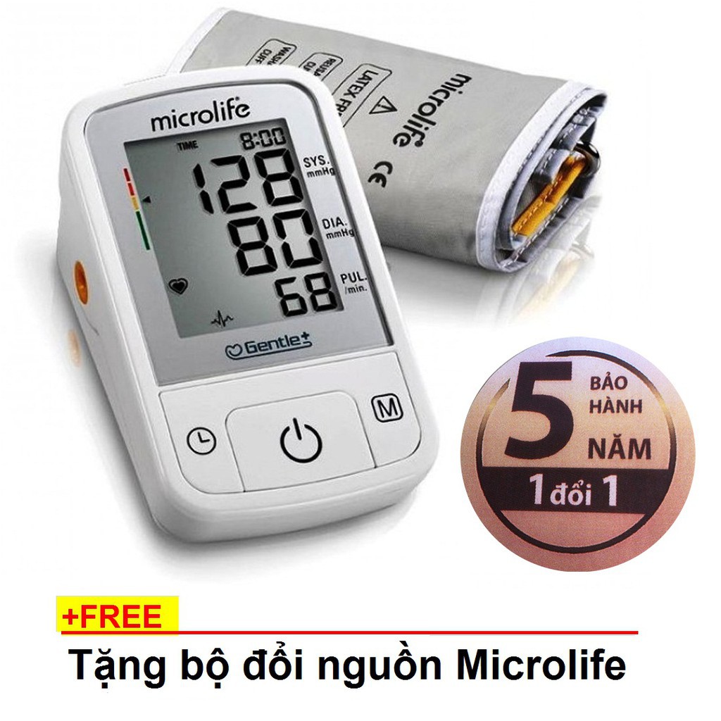 Máy đo huyết áp Microlife A2 Basic - Tặng bộ đổi nguồn