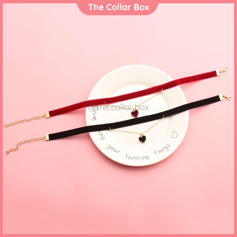 Choker nhung mặt trái tim vòng cổ thời trang cho nữ - Mã NO08