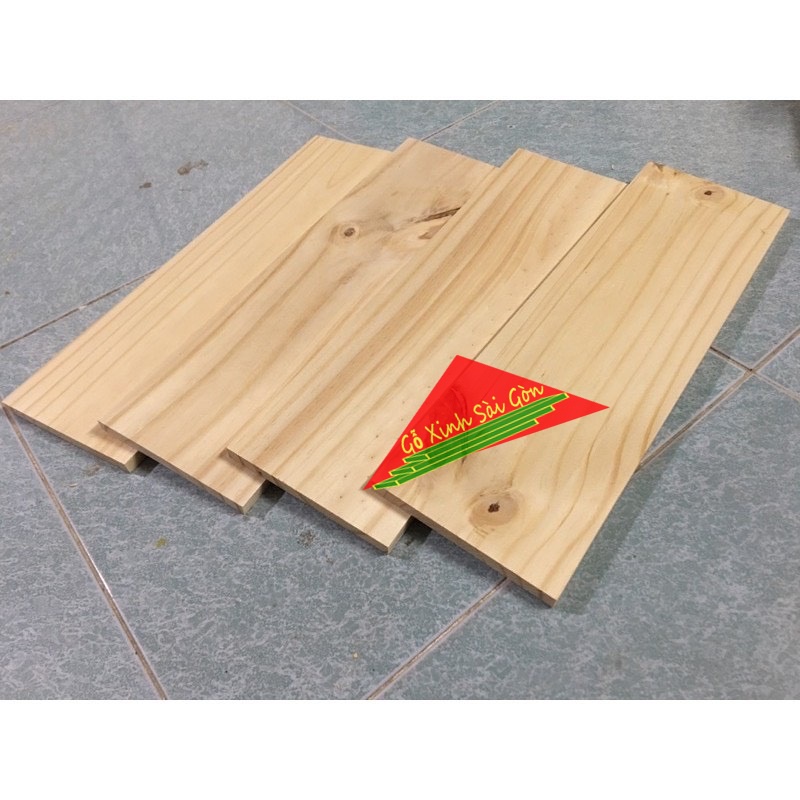 Thanh gỗ thông dài 40cm, rộng 12cm, dày 1cm bào 4 mặt láng đẹp