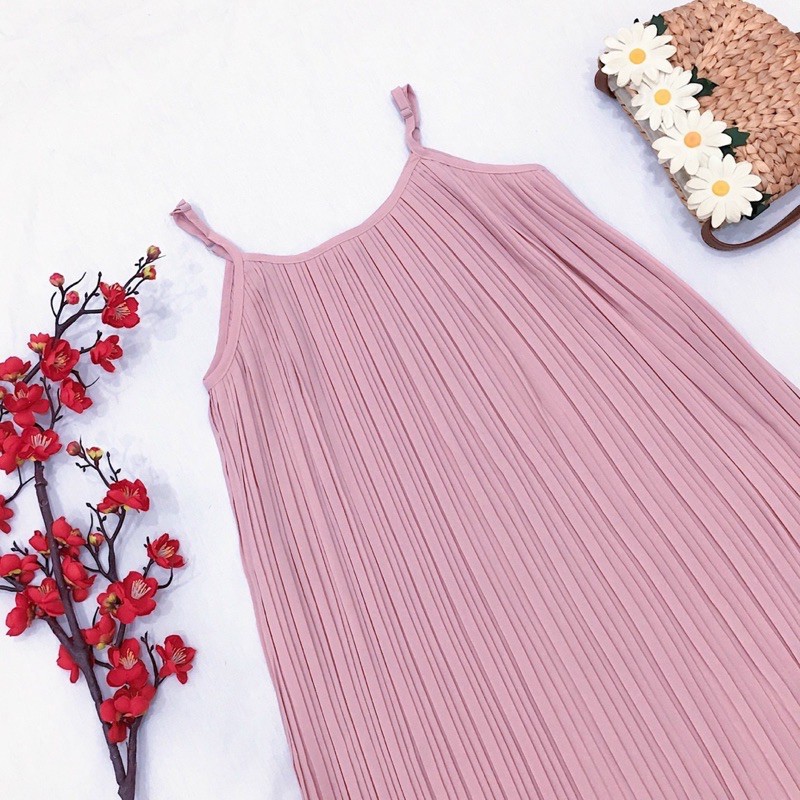 Đầm Suông Hai Dây Dập Ly Hồng Ruốt [ẢNH THẬT CUỐI] - DS338 | BigBuy360 - bigbuy360.vn