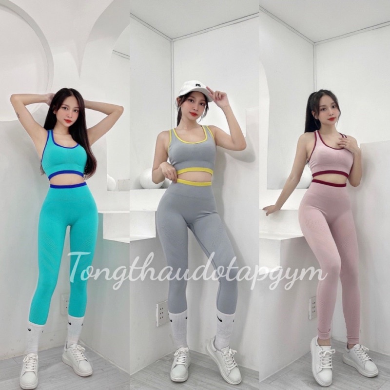 SET BỘ ĐỒ TẬP NỮ THUN DỆT CHUN MÔNG 5 GYM,THỂ THAO,YOGA,ZUMBA