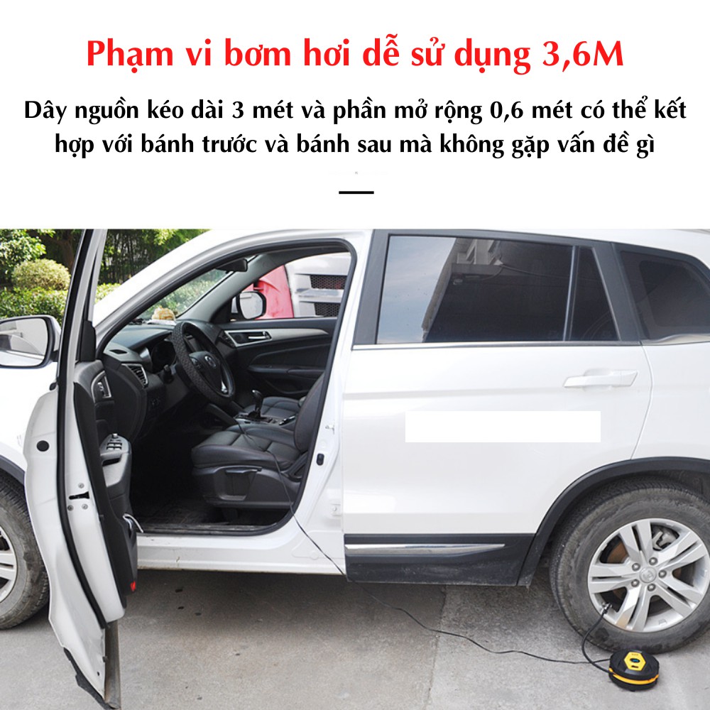 Bơm ô tô , bơm xe hơi điện tử tự ngắt và cài đặt cân hơi phù hợp cho mọi loại xe TIME HOME