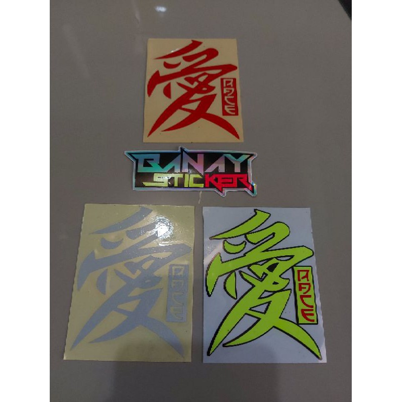 Sticker Dán Trang Trí Hình Đường Đua Kanji Nhật Bản