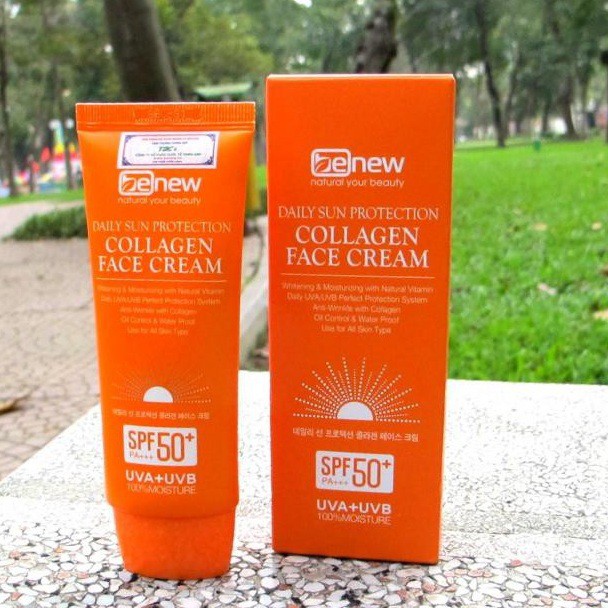 Kem chống nắng Collagen Face Cream Benew Hàn quốc trắng da, lên tông, kiềm dầu 70ml/Hộp