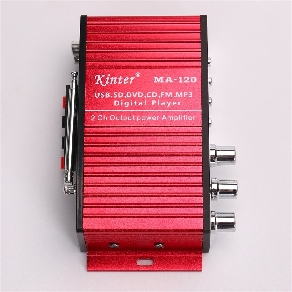 Featured Kinter MA120 motorcycle 12V card power amplifier background music power digital amplifier car USB card reading power amplifier