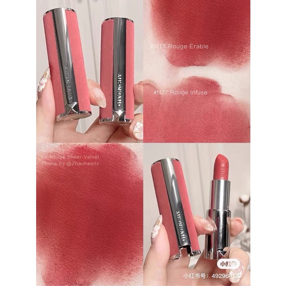 Son Givenchy Vỏ Hồng - Givenchy Le Rouge Sheer Velvet Limited