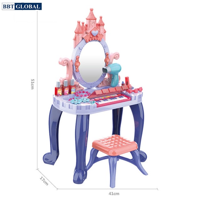 Bàn trang điểm lâu đài kèm đàn Piano cho bé BBT GLOBAL 661-136