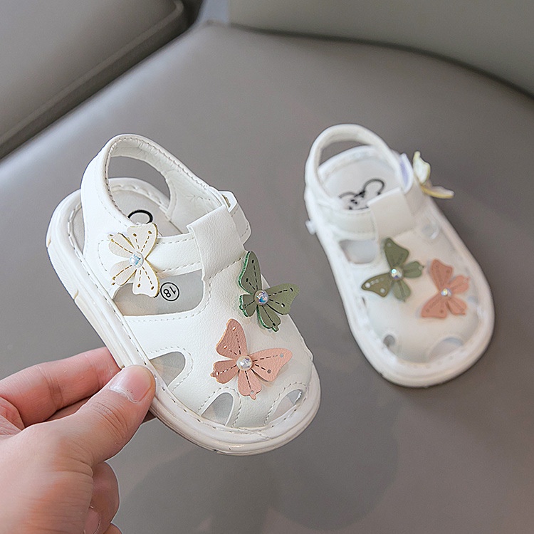 Dép Tập Đi Cho Bé Chống Trơn Thoáng Khí, Sandal tập đi cho bé Đế Mềm Hình Vịt, B.ướm Phát Tiếng Kêu