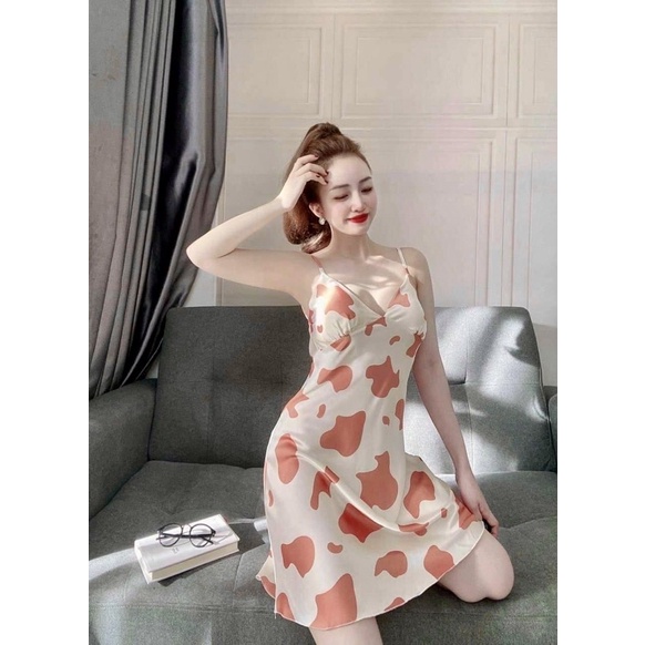 Váy ngủ bò sữa PEYONDEE có mút ngực váy ngủ đẹp cao cấp váy ngủ nữ | BigBuy360 - bigbuy360.vn