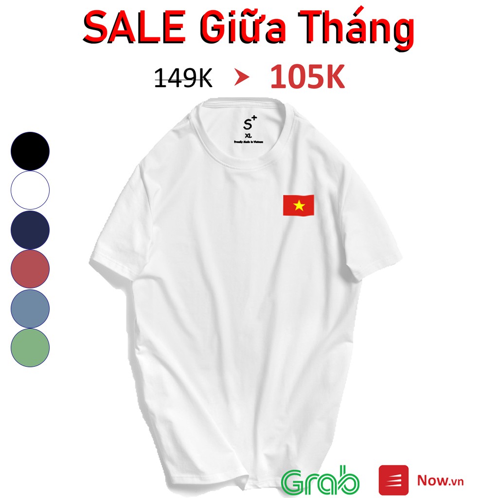 Áo thun nam tay ngắn SPLUS vải Cotton lạnh co giãn,dày dặn, form regular fit ATVN in logo Việt Nam | BigBuy360 - bigbuy360.vn