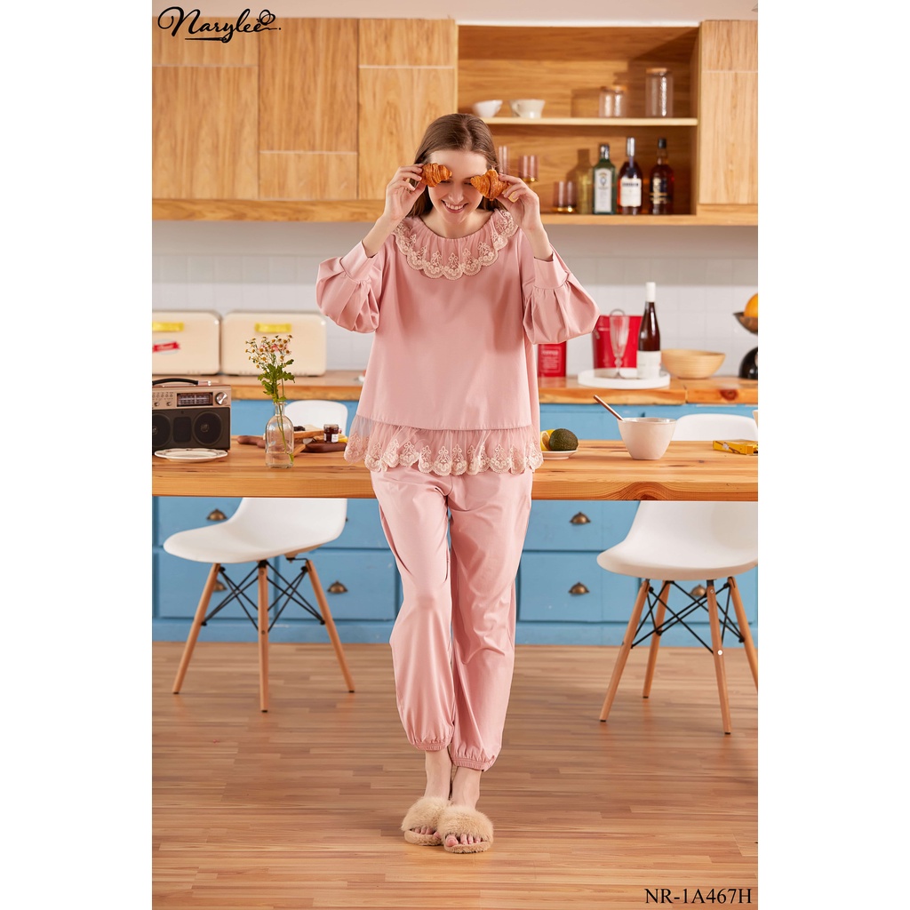 Bộ Đồ Ngủ Mặc Nhà Narylee Pyjama Dài Tay Thu Đông 2021 NR-1H467