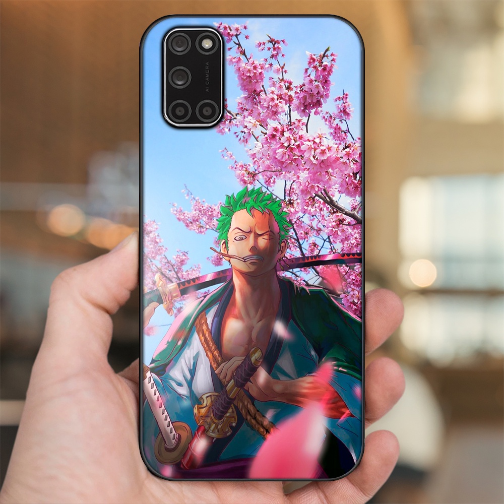 Ốp lưng Oppo A52, A92 viền đen in hình Zoro One Piece