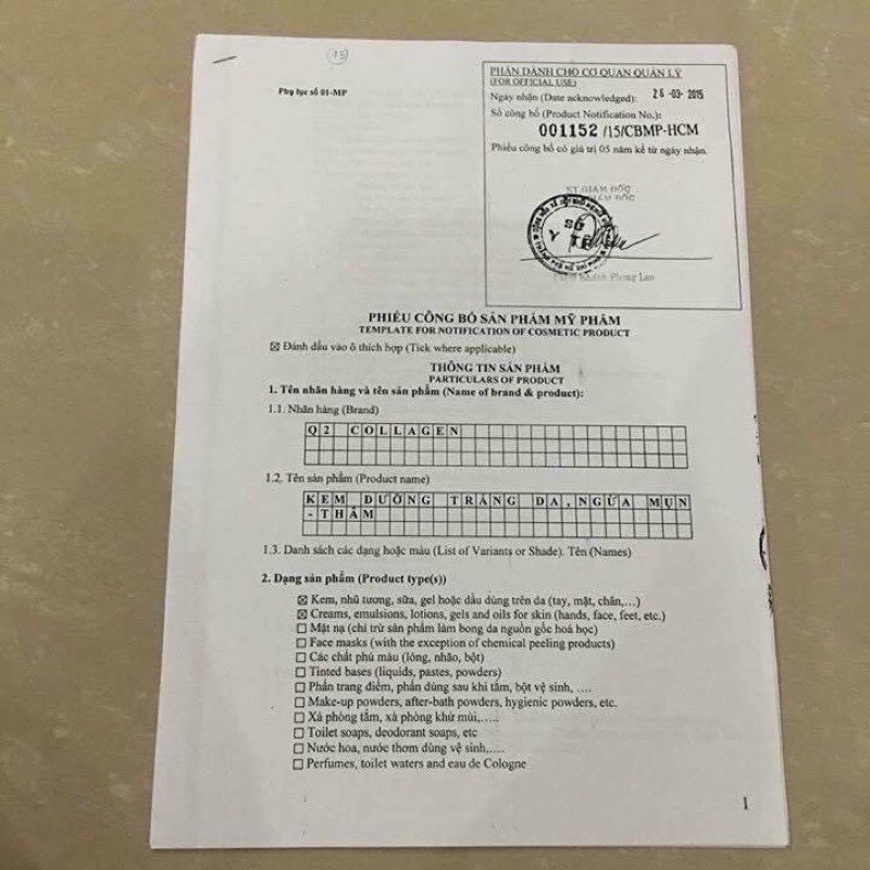 Kem Q2 vàngVip Côllagen