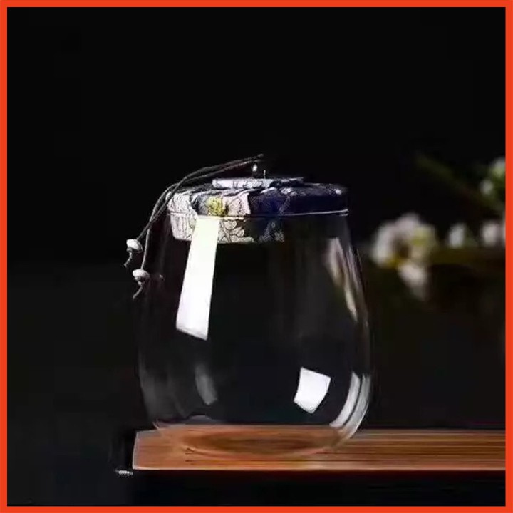 Lọ Thủy Tinh 600 ml Nắp Vải Nhiều Màu