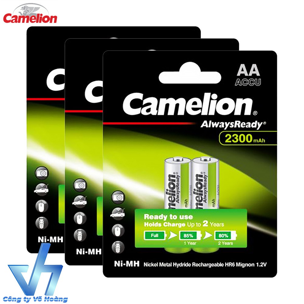 Bộ 6 pin sạc AA Camelion 2300mAh (Trắng)