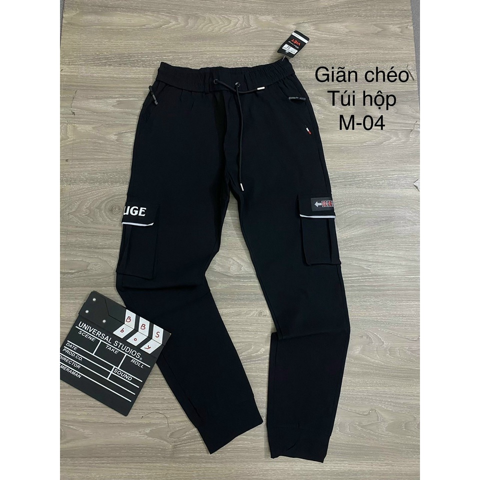 Quần Jogger nam túi hộp thiết kế lưng chun cao cấp hàng may kĩ vải xịn (ảnh thật)