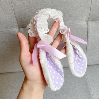 Băng đô thỏ tai cụp cho Doll