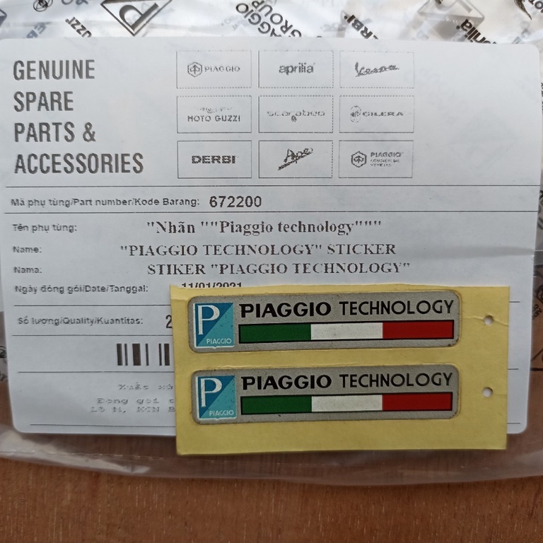 Tem 3 màu technology xe vespa