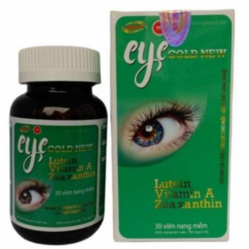 Viên sáng mắt Eye Gold dùng cho người suy giảm thị lực mắt mờ, quáng gà, mỏi mắt - Lọ 30 viên