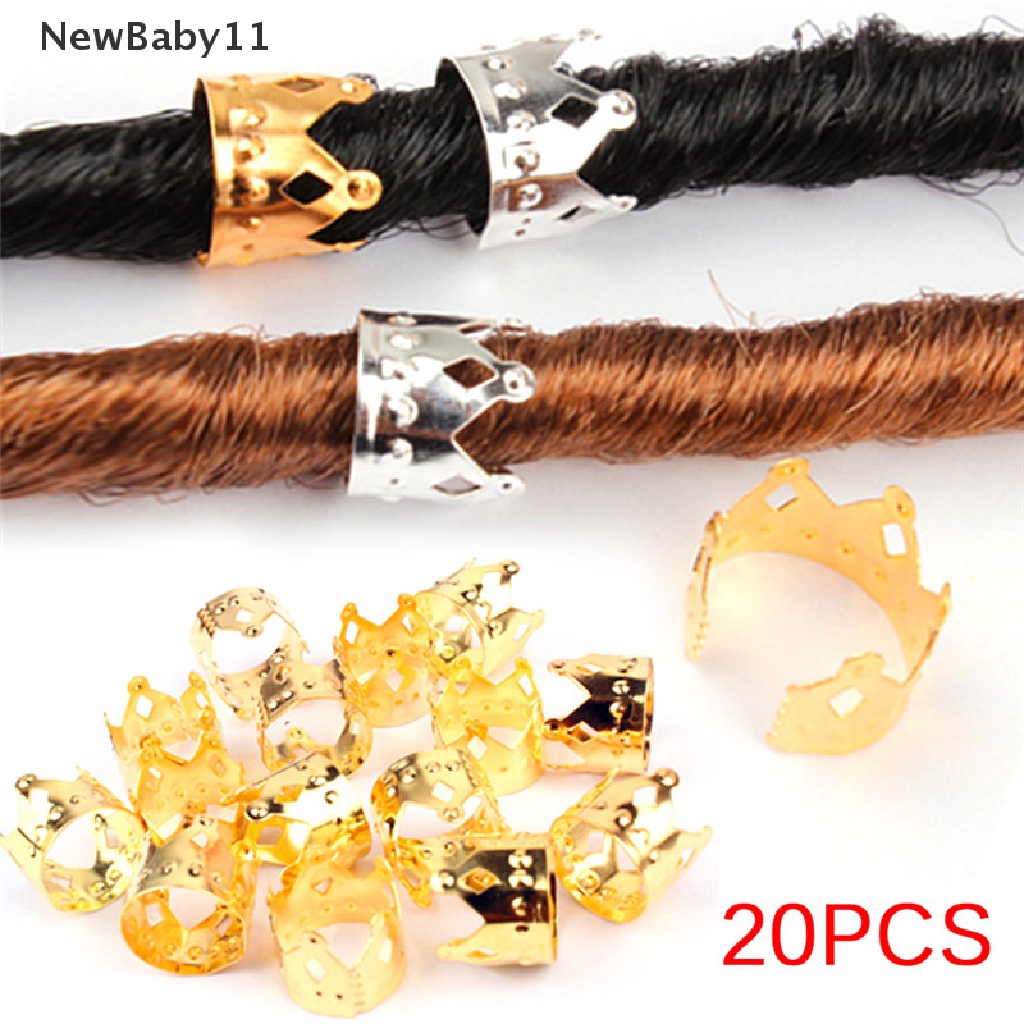 Bộ 20 Kẹp Tóc Dreadlock Màu Vàng / Bạc Tùy Chỉnh Tiện Dụng