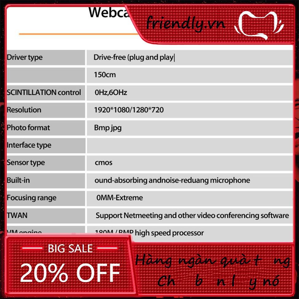 Webcam 720p Cho Máy Ảnh | BigBuy360 - bigbuy360.vn