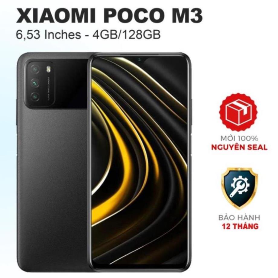 Điện thoại Xiaomi POCO M3 (4GB/128GB) Hàng mới 100% fullbox nguyên seal - Lỗi 1 đổi 1 - Bảo đầy đủ 1 năm