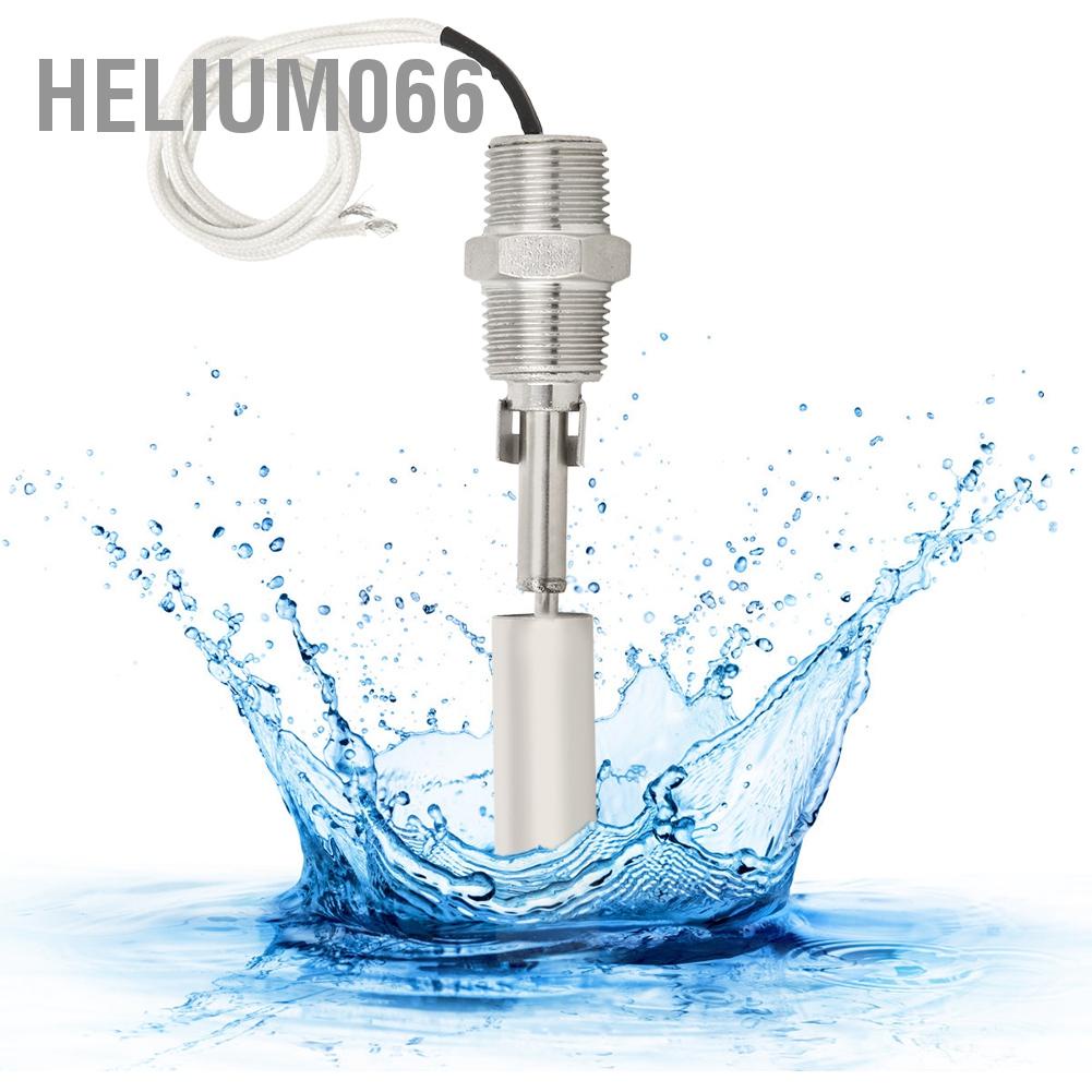 Helium066 Liquid Water Level Float Sensor Switch Side Mounted 304 Stainless Steel 1/2NPT Male Thread DC0-110V
