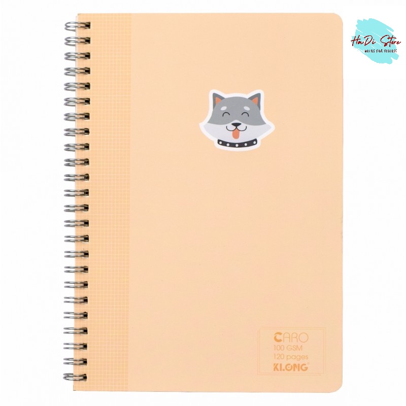 KLONG Sổ lò xo kép CARO A5 giấy dày 100GSM - 120trang