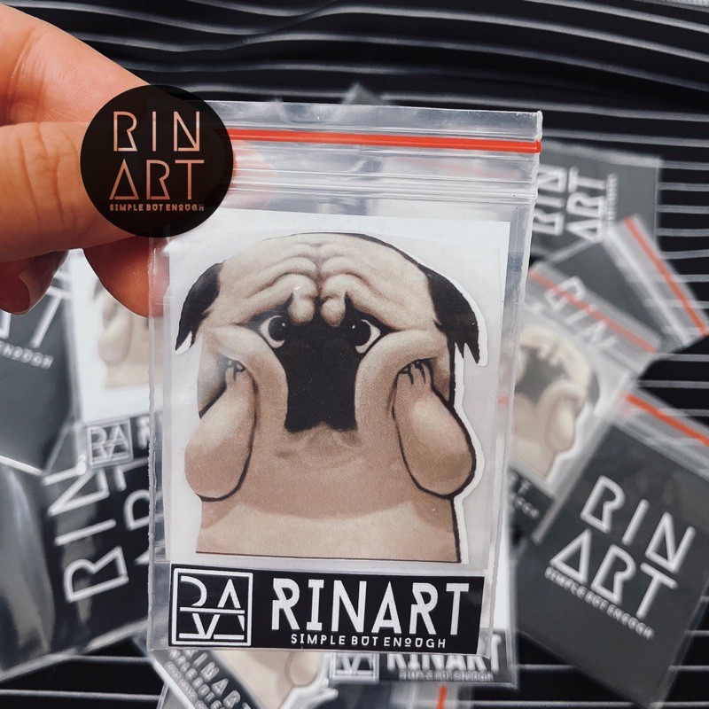 Decal ủi chó pug cute tổng hợp cá tính | Logo Sticker Patch in áo ủi trực tiếp lên vải
