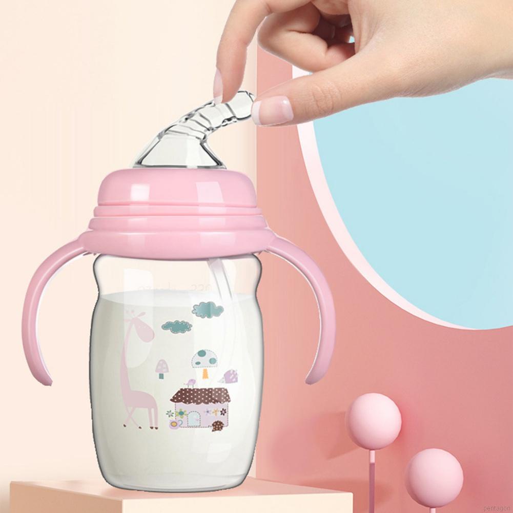 Bình sữa dung tích 220ml có tay cầm cao cấp tiện lợi dành cho bé