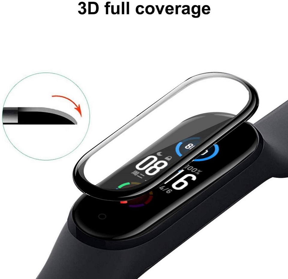 Bộ 2 miếng dán bảo vệ màn hình vòng đeo tay thông minh bằng PET trong suốt dành cho Xiaomi Mi Band 5/ Mi Band 4